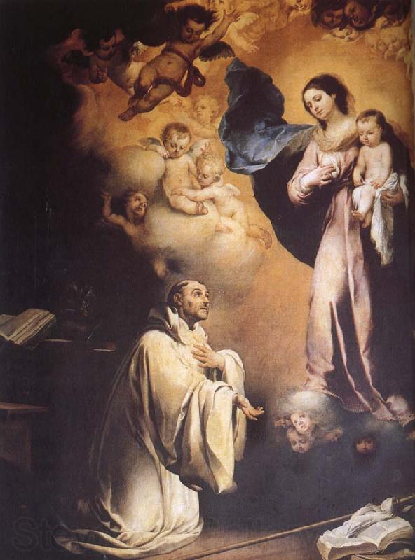 Bartolome Esteban Murillo San Bernardo and the Virgin Mary Norge oil painting art